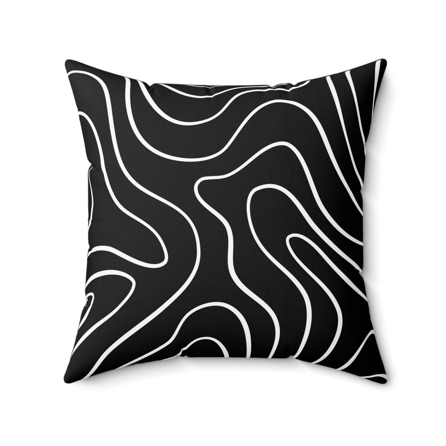Black and White Abstract Throw Pillow