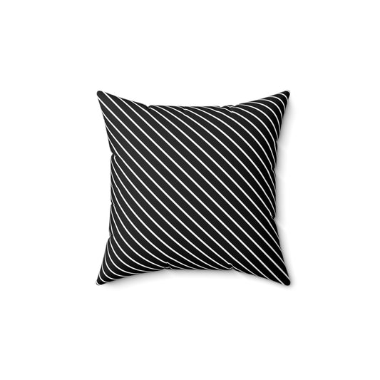 Sleek Monochrome Lines Throw Pillow