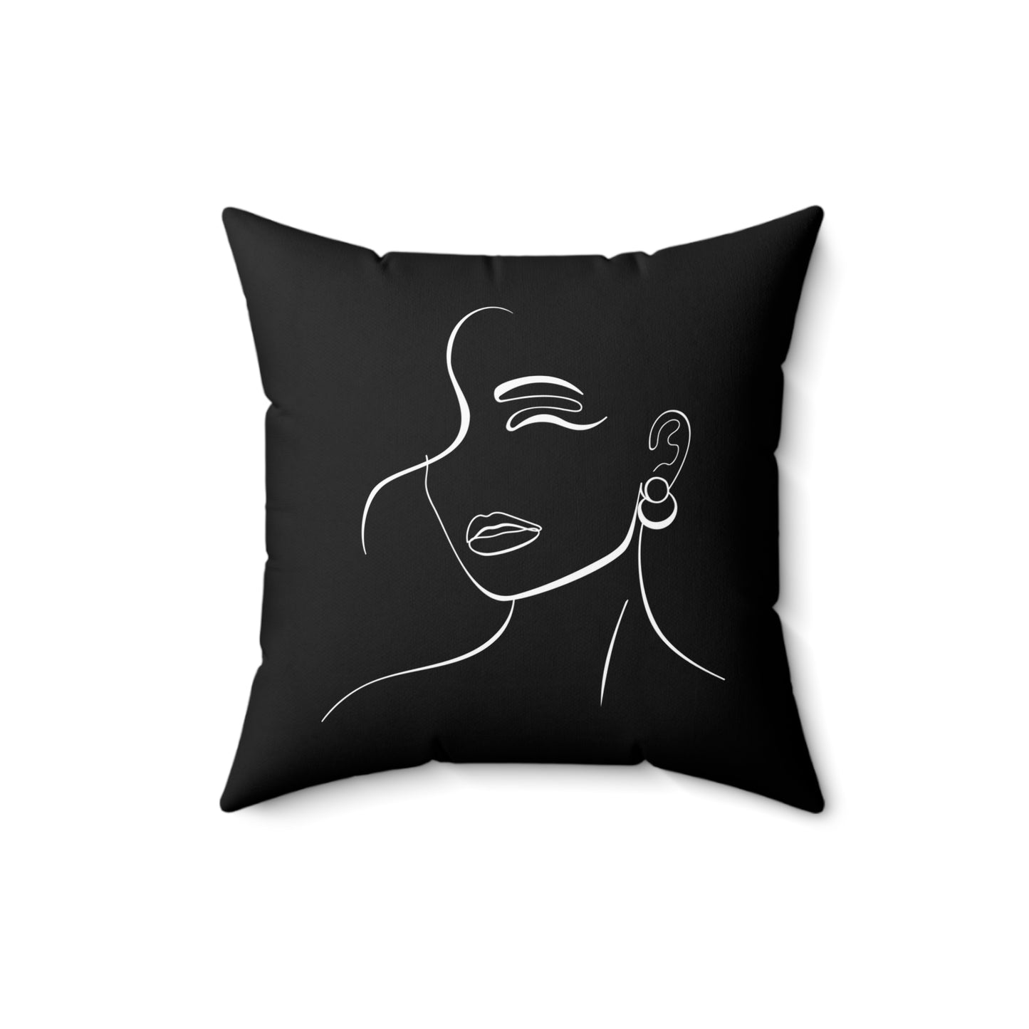 Noir Elegance Throw Pillow